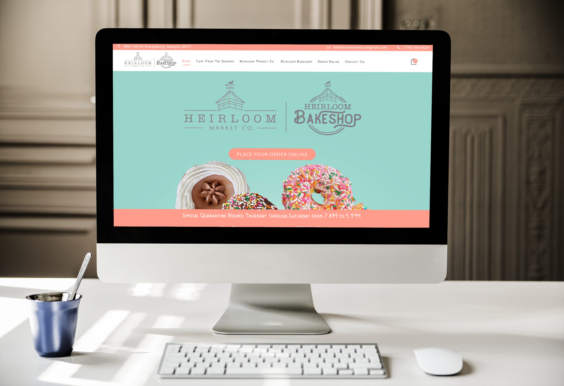 Heirloom Bakeshop Website design